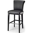 Safavieh Seth Leather Bar Stool in Black