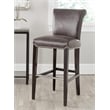 Safavieh Seth Leather Bar Stool in Black