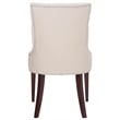 Safavieh Amanda Tufted Leather Chair in Ivory