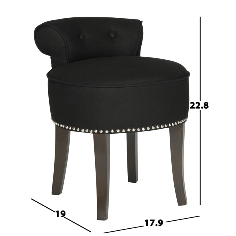 Safavieh Hannah Birch Wood Vanity Chair in Beige