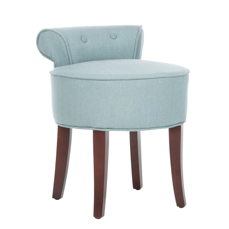 Safavieh Hannah Birch Wood Vanity Chair in Light Blue