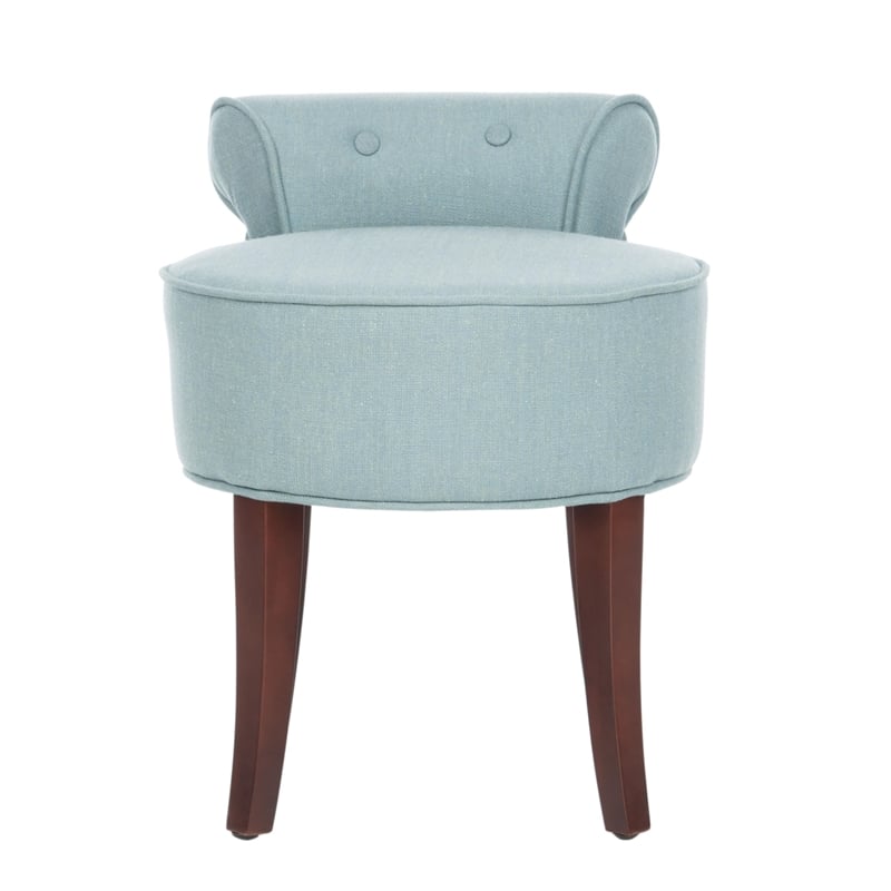 Safavieh Hannah Birch Wood Vanity Chair in Light Blue
