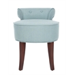 Safavieh Hannah Birch Wood Vanity Chair in Light Blue