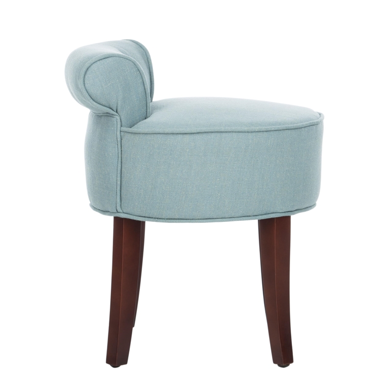 Safavieh Hannah Birch Wood Vanity Chair in Light Blue