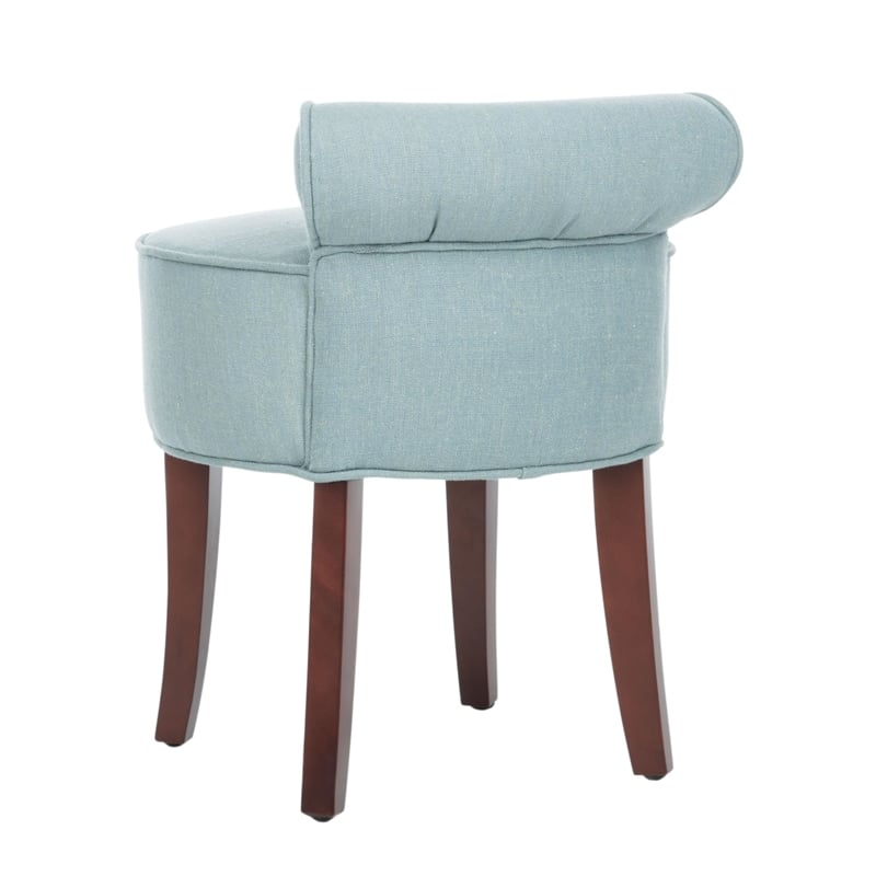Safavieh Hannah Birch Wood Vanity Chair in Light Blue