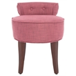 Safavieh Megan Birch Wood Vanity Stool in Pink