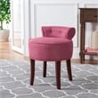 Safavieh Megan Birch Wood Vanity Stool in Pink