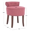 Safavieh Megan Birch Wood Vanity Stool in Pink