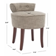 Safavieh Georgia Wood Vanity Stool in Stone