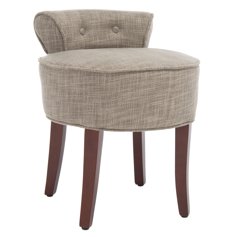Safavieh Georgia Wood Vanity Stool in Stone