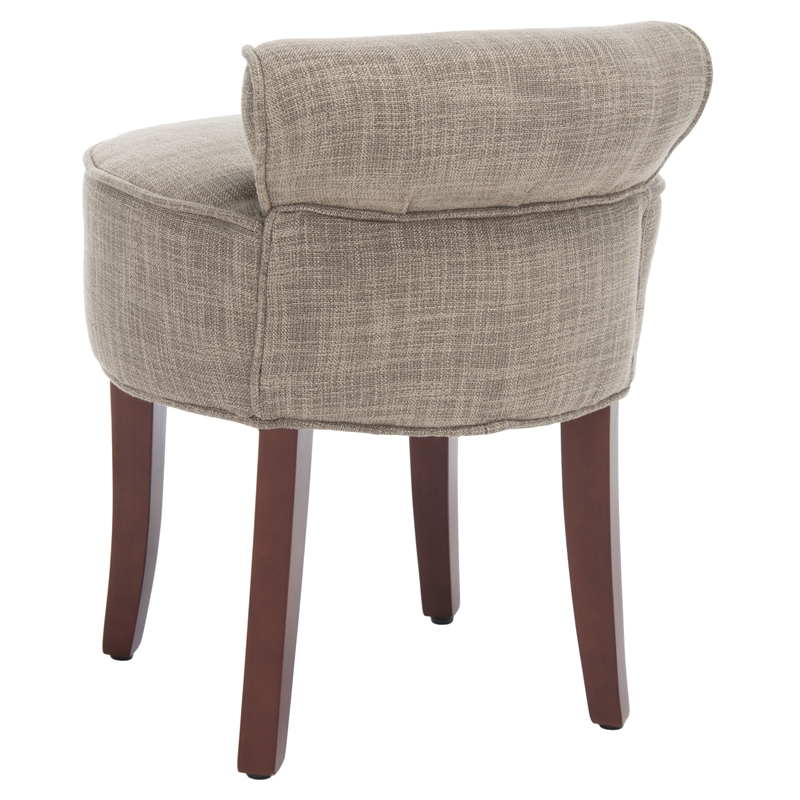 Safavieh Georgia Wood Vanity Stool in Stone