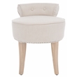 Safavieh Georgia Wood Vanity Stool in Beige