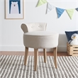 Safavieh Georgia Wood Vanity Stool in Beige