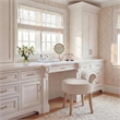 Safavieh Georgia Wood Vanity Stool in Beige
