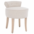 Safavieh Georgia Wood Vanity Stool in Beige