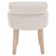 Safavieh Georgia Wood Vanity Stool in Beige