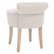 Safavieh Georgia Wood Vanity Stool in Beige