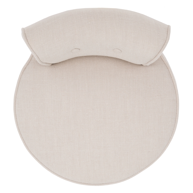 Safavieh Georgia Wood Vanity Stool in Beige