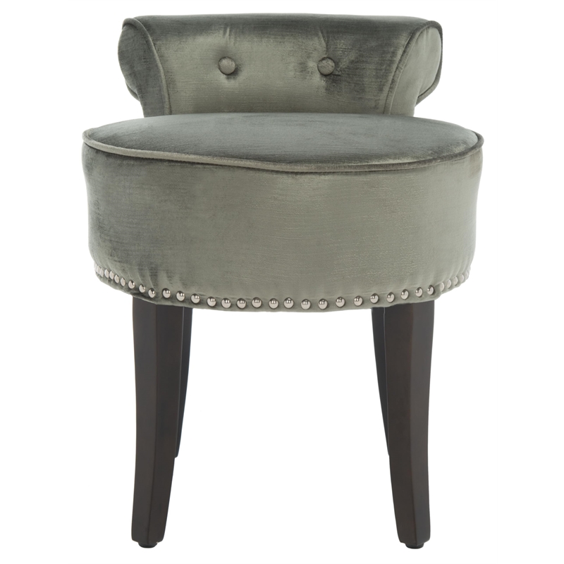 Safavieh Georgia Birch Wood Vanity Stool in Mink