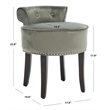 Safavieh Georgia Birch Wood Vanity Stool in Mink