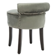 Safavieh Georgia Birch Wood Vanity Stool in Mink