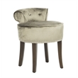 Safavieh Georgia Birch Wood Vanity Stool in Mink
