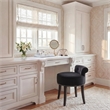 Safavieh Georgia Wood Vanity Stool in Black