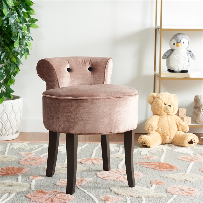 Safavieh Georgia Wood Vanity Stool in Ivory