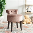 Safavieh Georgia Wood Vanity Stool in Ivory