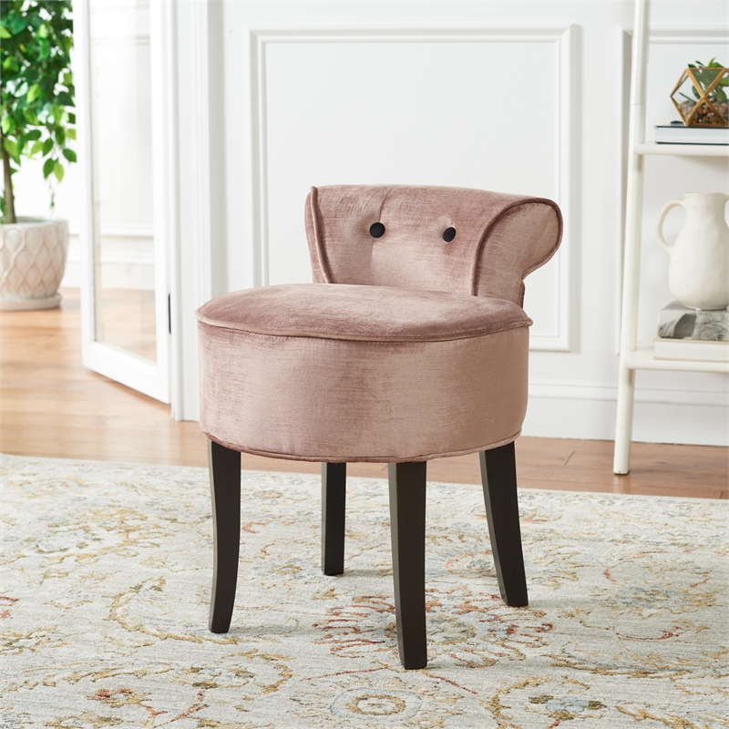 Safavieh Georgia Wood Vanity Stool in Ivory