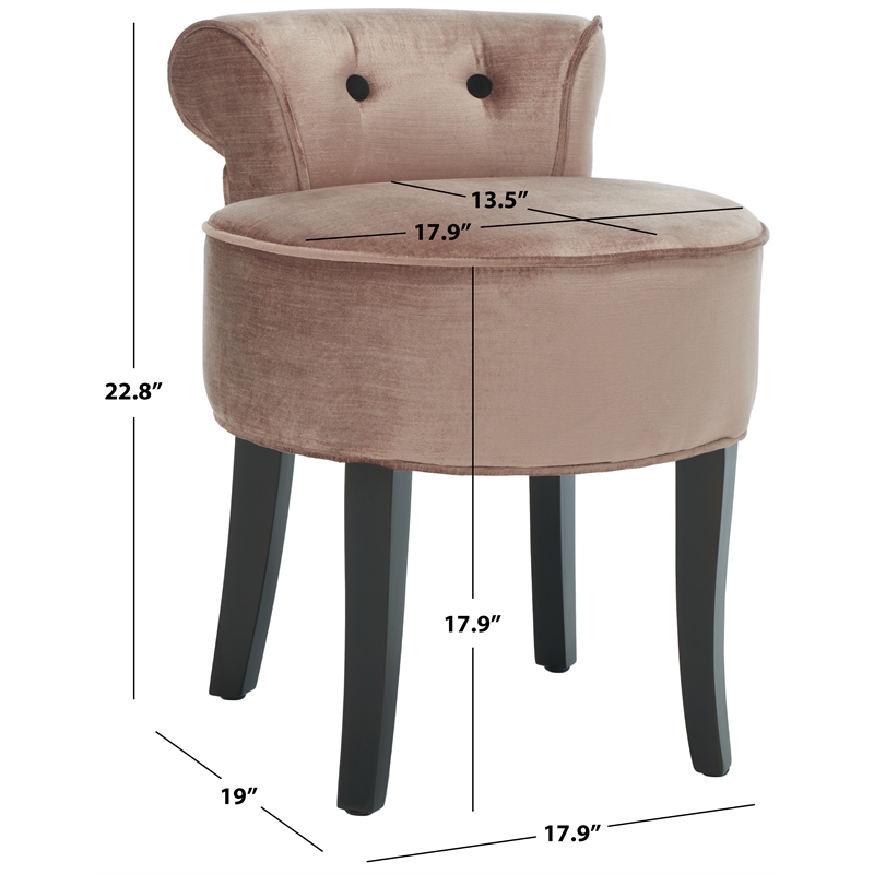 Safavieh Georgia Wood Vanity Stool in Ivory