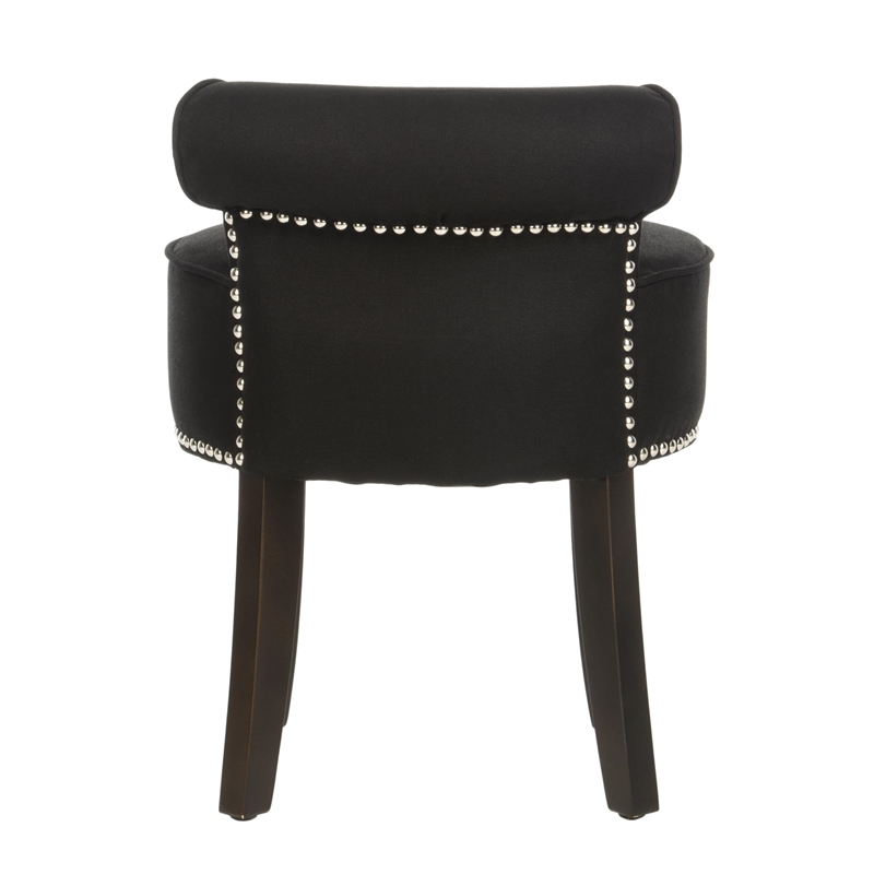 Safavieh Georgia Birch Wood Vanity Stool in Mink Brown