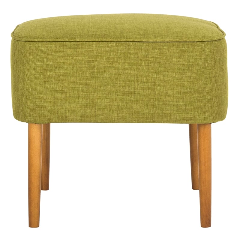 Safavieh Jerry Birch Wood Ottoman in Green