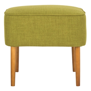 Safavieh Jerry Birch Wood Ottoman in Green