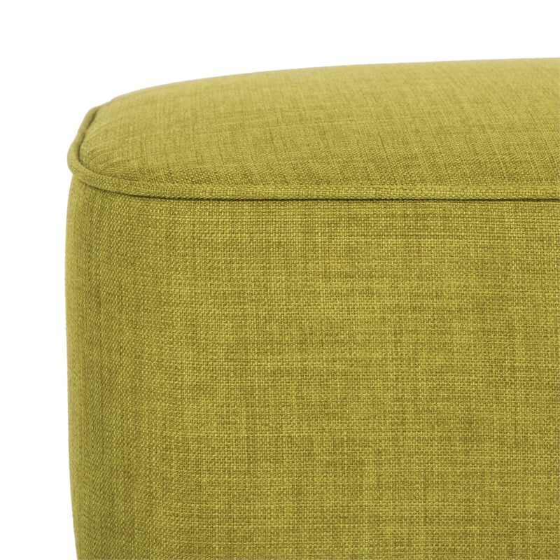 Safavieh Jerry Birch Wood Ottoman in Green