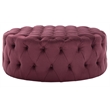Safavieh Charlene Plywood and Cotton Ottoman in Bordeaux