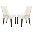 Safavieh Peyton/Ashley Tufted Dining Chair in Taupe (Set of 2)