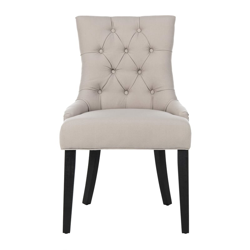 Safavieh Peyton/Ashley Tufted Dining Chair in Taupe (Set of 2)