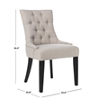 Safavieh Peyton/Ashley Tufted Dining Chair in Taupe (Set of 2)
