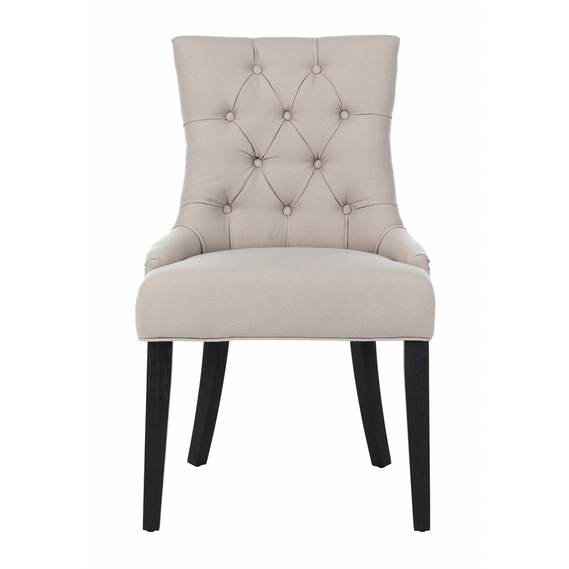 Safavieh Peyton/Ashley Tufted Dining Chair in Taupe (Set of 2)