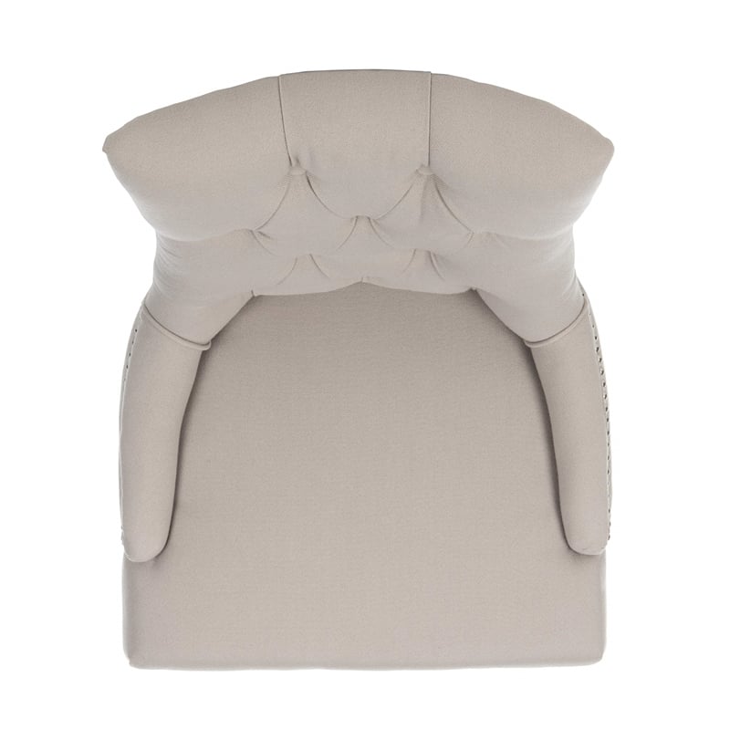 Safavieh Peyton/Ashley Tufted Dining Chair in Taupe (Set of 2)