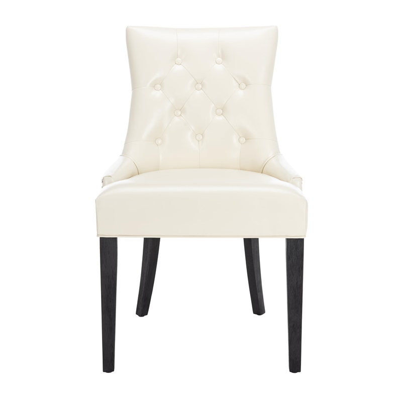 Safavieh Peyton/Ashley Tufted Dining Chair in Taupe (Set of 2)