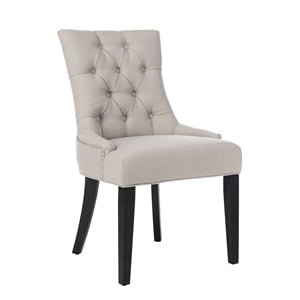 Safavieh Peyton/Ashley Tufted Dining Chair in Taupe (Set of 2)