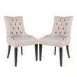 Safavieh Peyton/Ashley Tufted Dining Chair in Taupe (Set of 2)