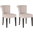 Safavieh Sinclair Nickle Nailhead Ring Dining Chair in Taupe (Set Of 2)