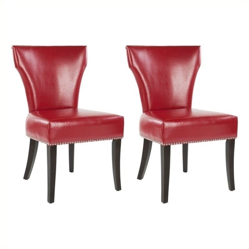 Safavieh Maria  Birch  Dining Chair in Red (Set Of 2)