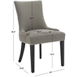 Safavieh Birch Lester Dining Chair in Granite (Set Of 2)