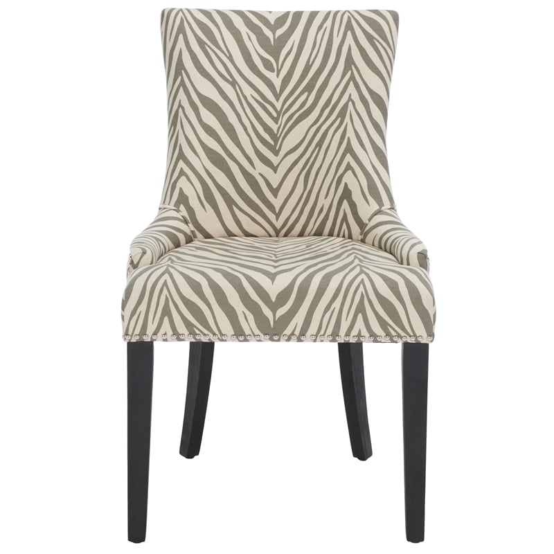 Safavieh Lester Dining Chair in Grey Zebra (Set Of 2)