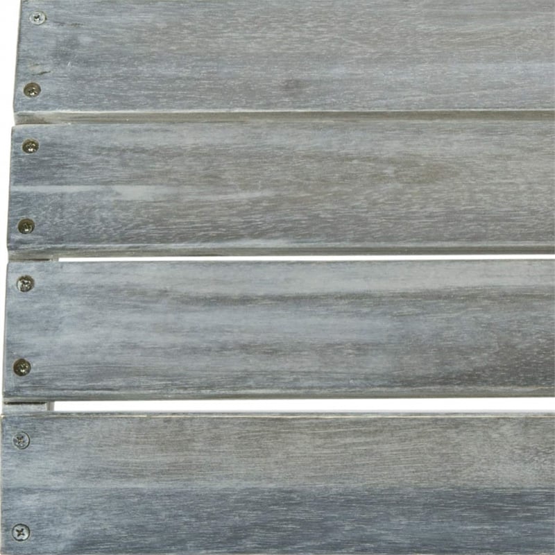 Safavieh Mopani Acacia Ottoman in Ash Grey