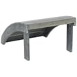 Safavieh Mopani Acacia Ottoman in Ash Grey